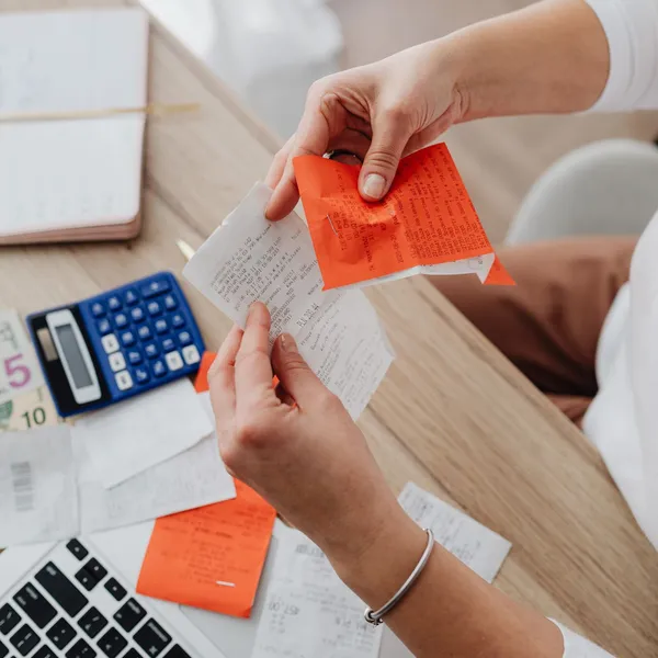 Sorting and recording daily transaction receipts